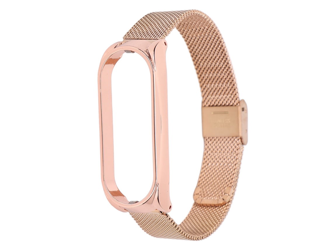 Aetheria pulseira de Aço Metal para Xiaomi Mi Band 6 e Mi Band 5 Nfc Substituição Rose Gold