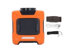 Waist Fan Lanyard Orange 10000mah 3 Speeds Led Light Outdoor Camping
