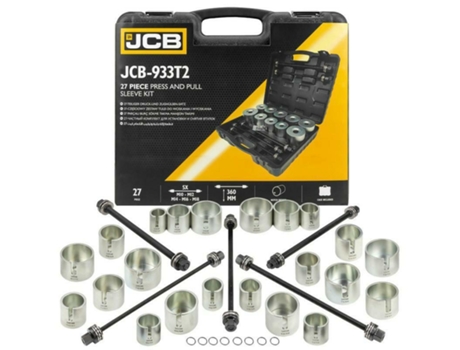 Conjunto de extratores de buchas e rolamentos do braço de controle, 27 peças. JCB-Código de barras