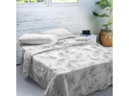 Conjunto de Lençóis SANDAL Impressos Cama 2 Peças 135 Algodão Acanto Stone