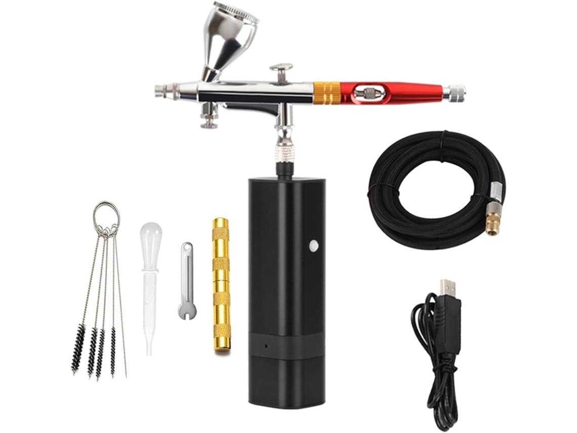 Mini Pistola de Aerógrafo Portátil com Compressor, Ideal para Arte e Relaxamento. SFUSHOS