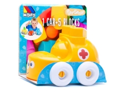 Brinquedo Interativo - Molto - Carro De Atividades Vermelho Com 5 Blocos - Vermelho - 5 Peças - A Partir De 3 Anos