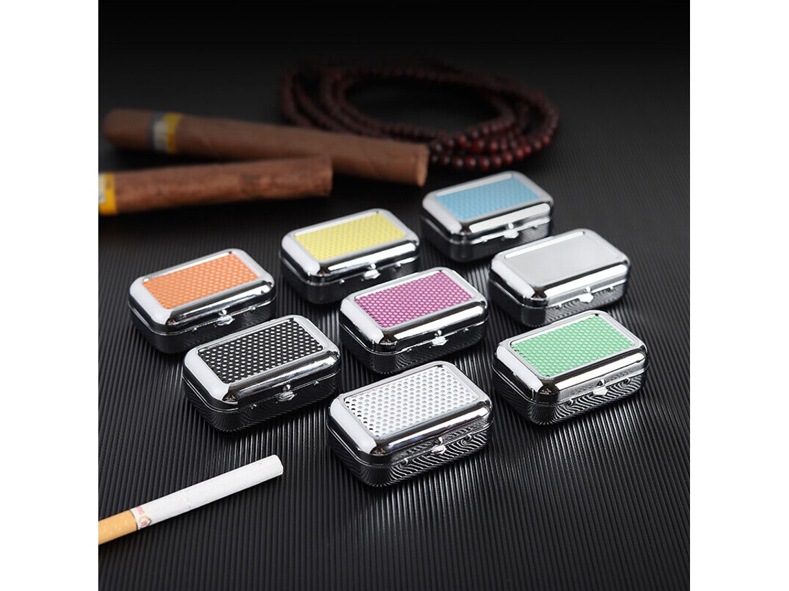 Cinzeiro Portátil De Aço Inoxidável, Mini Cinzeiro De Bolso Com Tampa, Caixa De Cigarros SUNNY SPACES