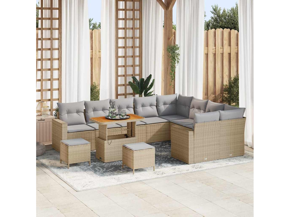 Vidaxl Conjunto De Sofá De Jardim 13 Unid. 10-número De Lugares