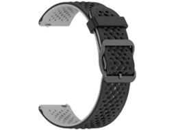 Correa De Silicona Transpirable De 22 Mm (negra/gris) Para Xiaomi Redmi Watch 5 Active/watch 5 Lili