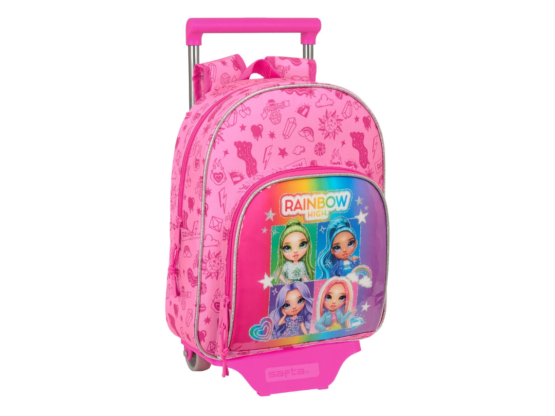 Mochila Escolar Com Rodas Rainbow High Shine (Poliéster 300d Multicolorido)