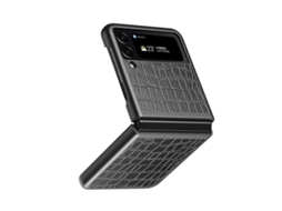Capa Protetora Dobrável De Couro Com Textura De Crocodilo Para Samsung Galaxy Z Flip4