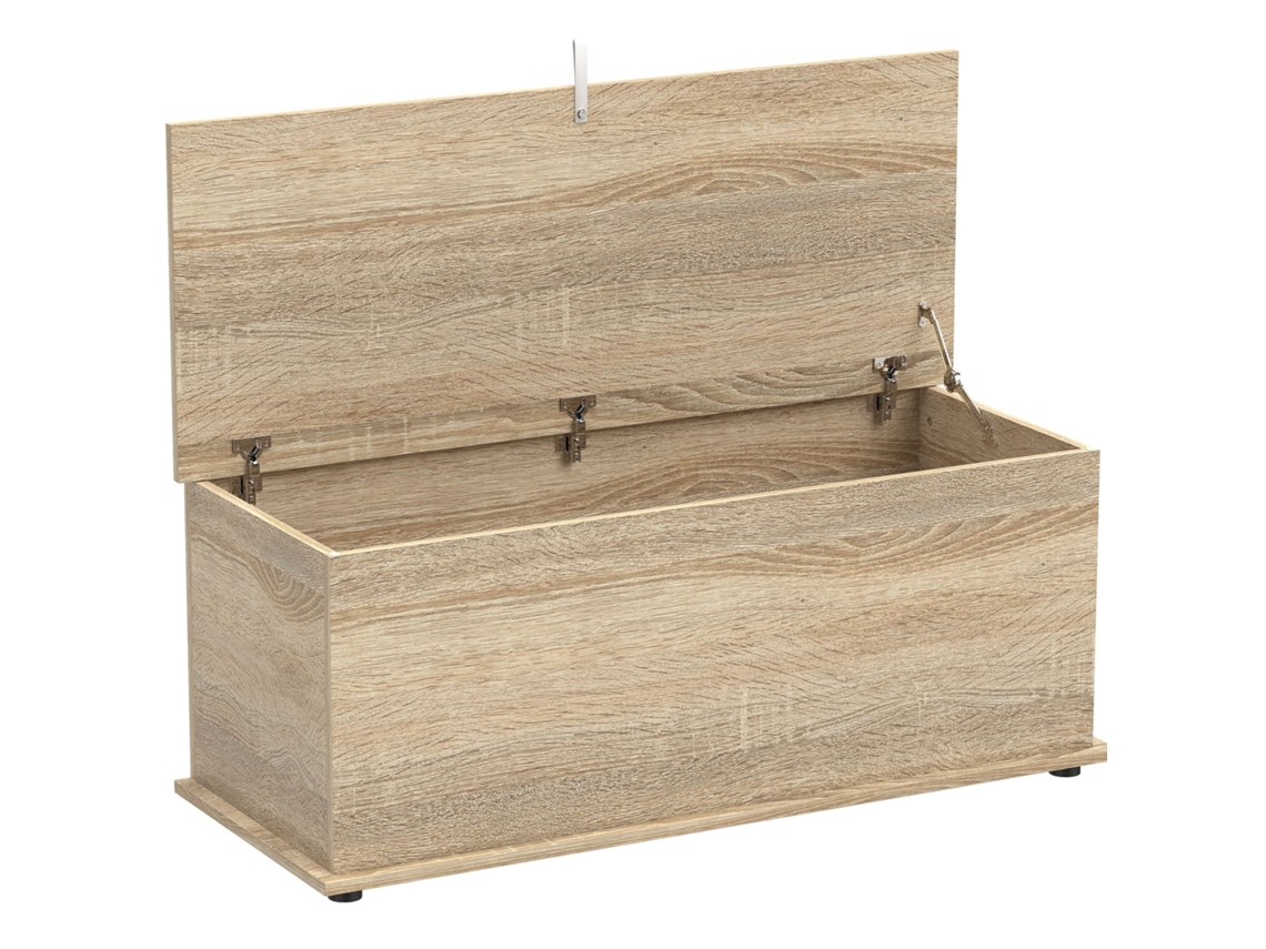 Baú/banco de armazenamento com tampa articulada, 100x40x40cm, natural ORBITRA COMMERCE
