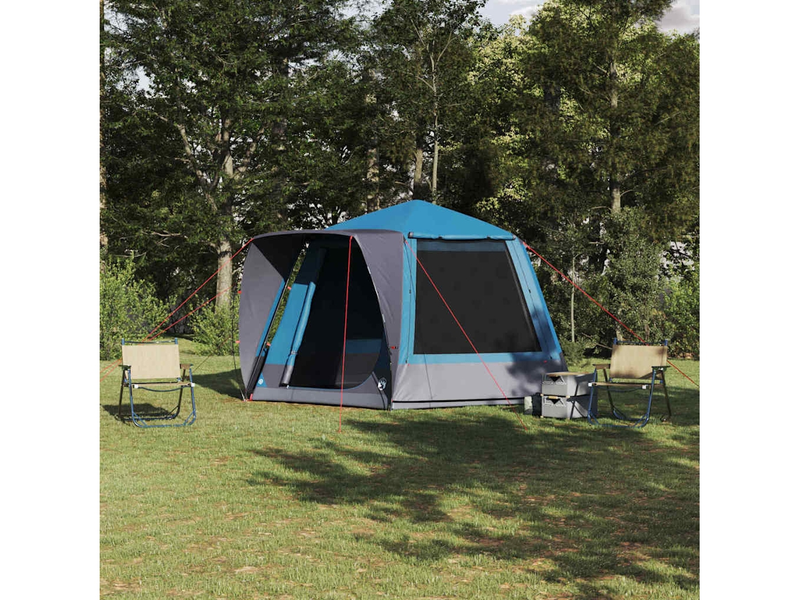 Vidaxl Barraca De Camping Cabana Azul 420 X 420 X 227 Cm Poliéster