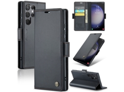 Capa Antifurto Para Celular, Capa De Couro Com Compartimento Para Cartão.preto - Iphone 15 Plus