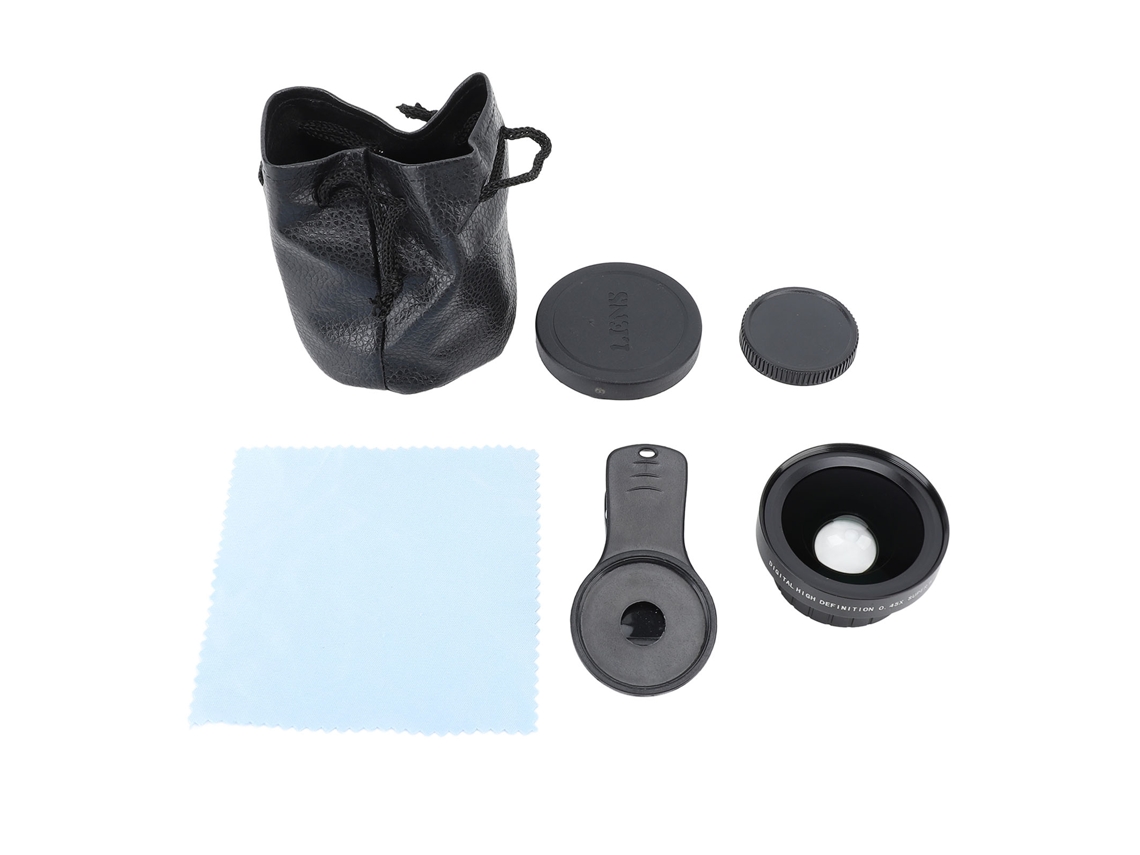 Kit de Lentes para Celular: Lentes Grande Angular e Macro de Encaixe para Câmera de Celular