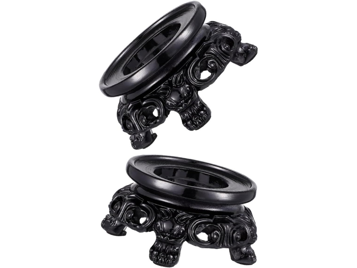 Base Para Bola De Cristal Fomiyes Sala Estar E Escritório, Suporte Vazado Em Resina Para Esferas Decorativas, 2 Peças