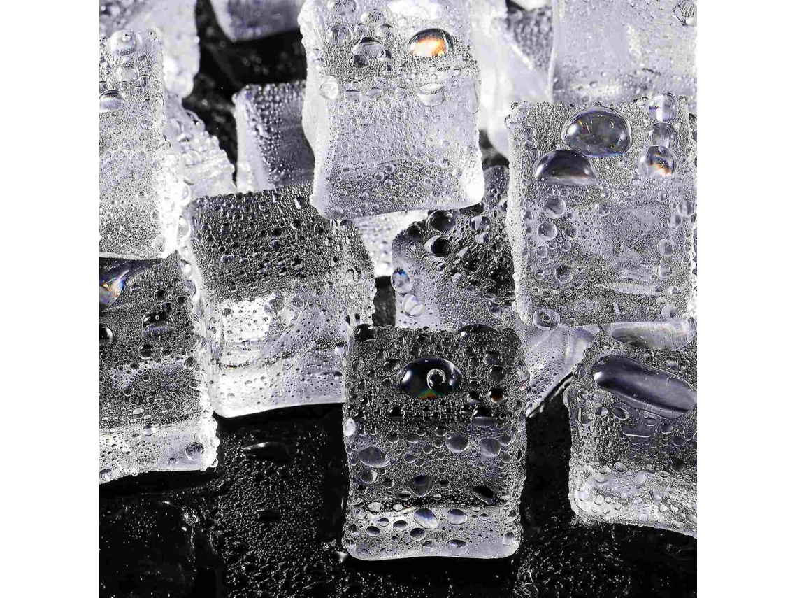 100 Peças De Cubos De Gelo Falsos Transparentes, Contas Quadradas De Acrílico Transparente, Para Decoração De Casamentos E Vasos - Wellngs