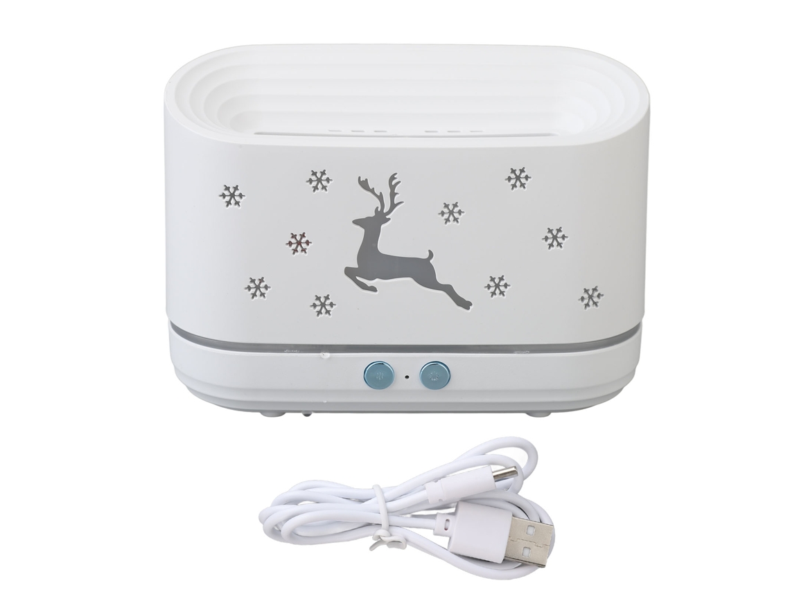 Umidificador com Efeito de Chama, Difusor de Aromas, Grande Capacidade, Umidificador Automático Silencioso para Decoração de Casa, 5v 2a BRILVIBERA