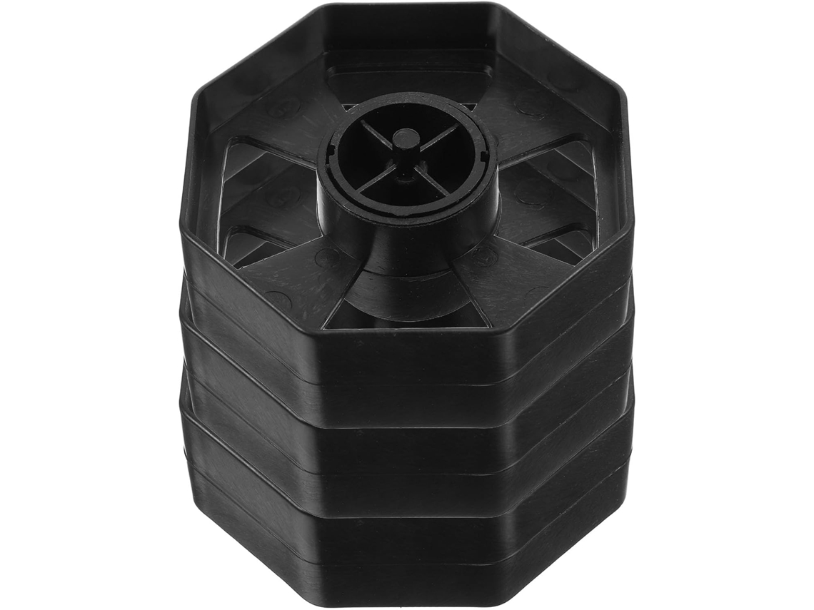 Conjunto Beavorty com 3 núcleos de plástico preto Rolo Móveis para Porta Fitas com estrutura removível, para mesa e casa.