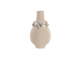 Vaso Home Esprit Creme Cerâmica Mediterrâneo 19 X 19 X 33 Cm