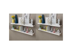 Vidaxl Prateleiras De Parede 4 Pcs Branco 120 Cm