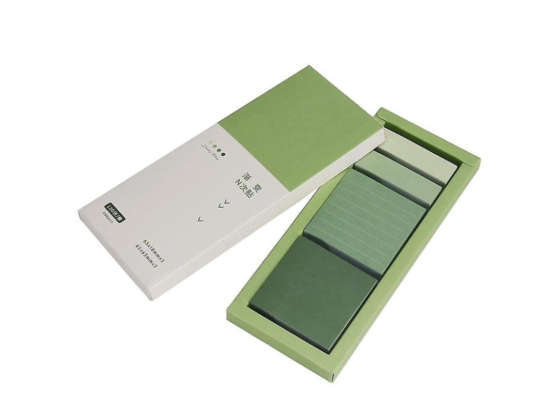 Notas adesivas portáteis em branco, guias de índice autoadesivas para planejador, diário e calendário, 480 folhas, verde Slowmoose