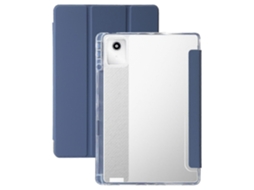 Capa De Couro Sintético Transparente Com 3 Dobras Em Acrílico Para Tablet Lenovo Tab M11 / Xiaoxin Pad 11 2024