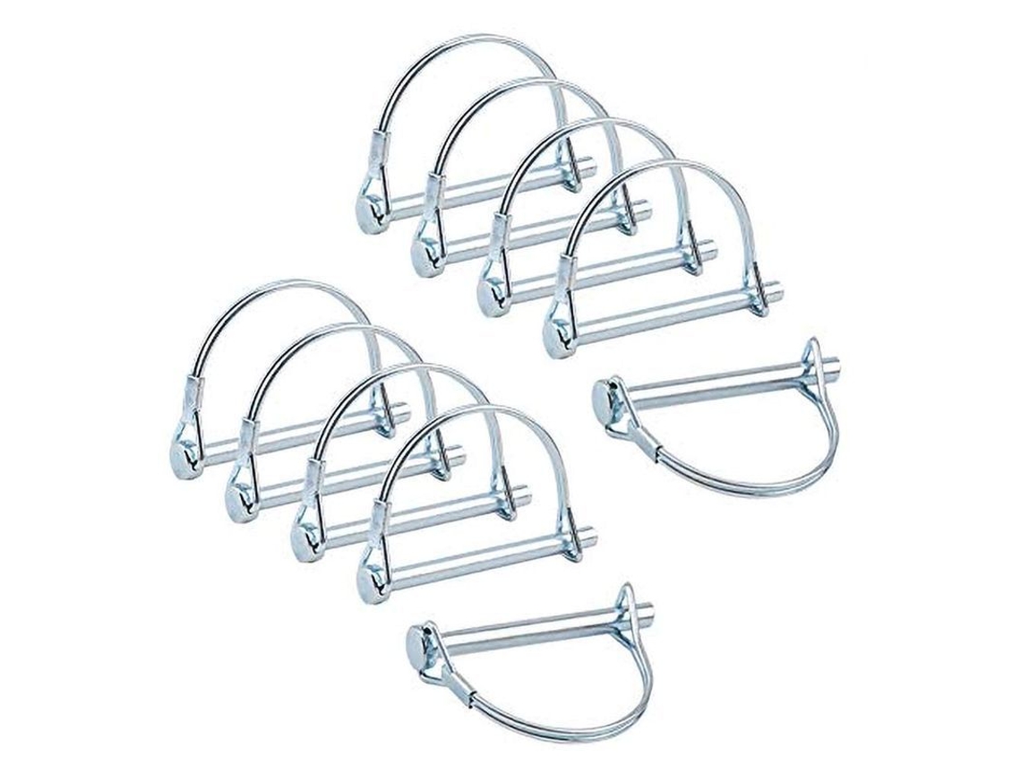 10 Unidades de Pasador de Seguridad de Acero Galvanizado, 6mm X 60mm para Jardinería, Agricultura Y Remolque