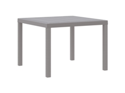 Conjunto 1 Mesa De Jardim Vidaxl Cinzento-claro Vime Pe (100 X 100 X 73 Cm)