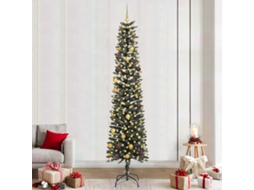 Vidaxl Árvore De Natal Artificial Verde 240 Cm Pvc, Plástico E Aço