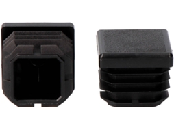 Topo Sistema Interior Quadrada com Aba Dimatel 22X22Mm Preto