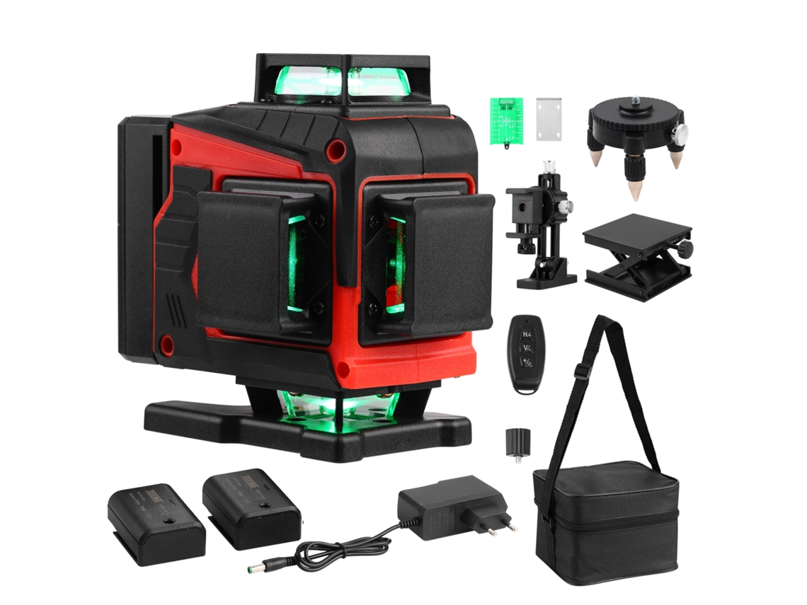 Laser Level 360° Verde Autonivelante - 4d 16l - Recarregável Com Tripé