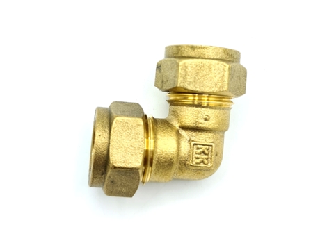 Cotovelo Acoplador de 15 mm x 15 mm, Adaptador de Encaixe de Compressão de Latão, Conector Reta