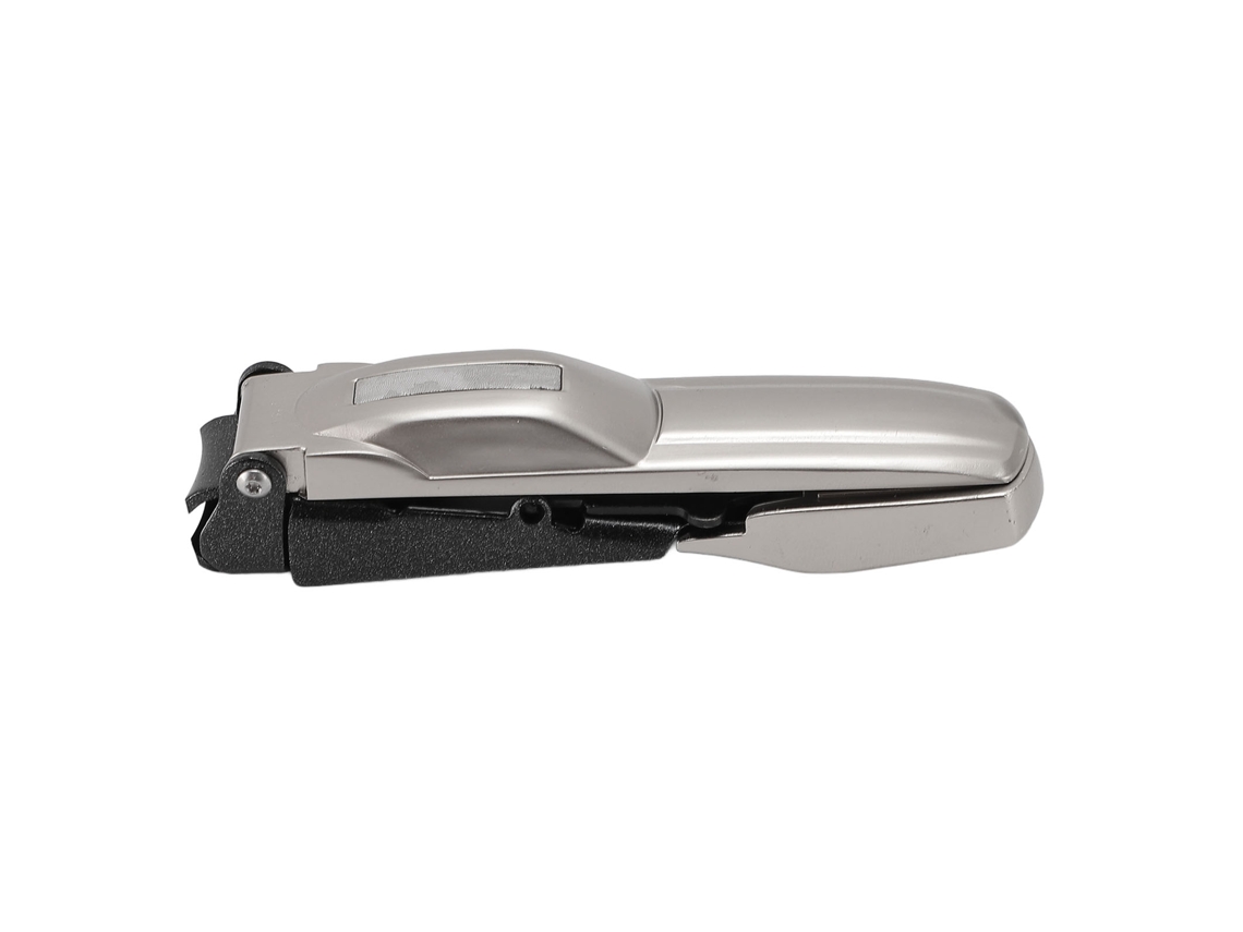 Tesoura De Unhas Com Catcher Abertura Larga Portátil Inox Cor Champanhe