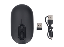 Aetheria rato Sem Fio 2.4ghz Bt com Receptor 500mah Clique Silencioso 1600dpi para Laptop Pc Preto