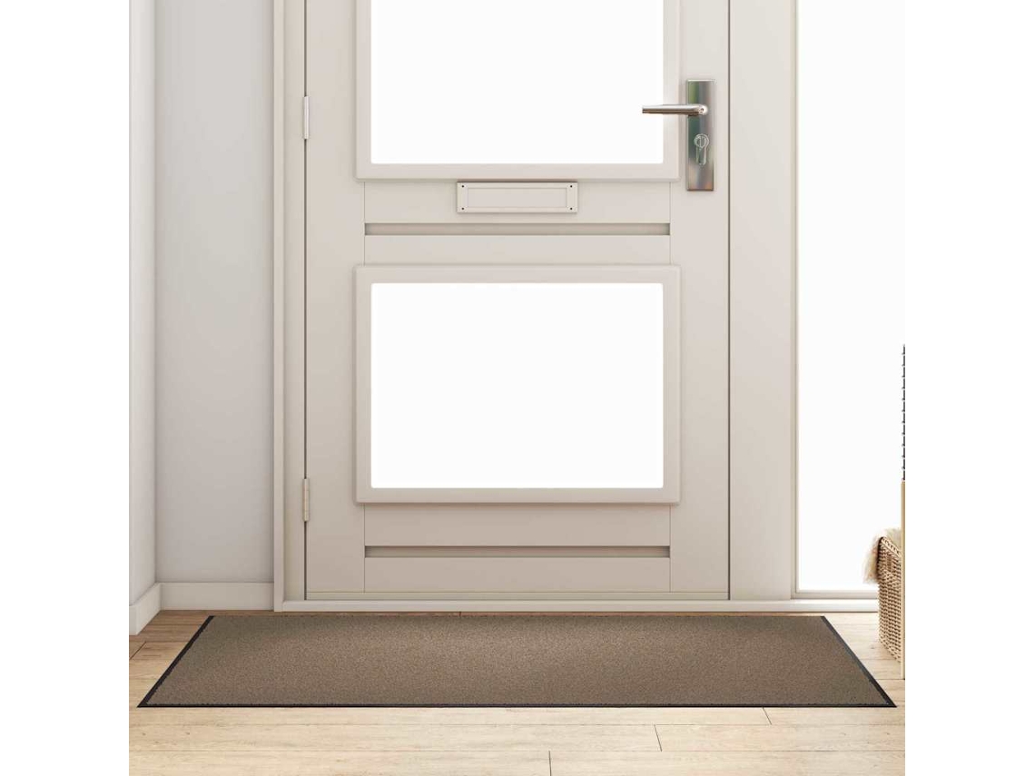 Vidaxl Tapete De Entrada Bege E Preto 90 X 150 Cm 100% Poliamida