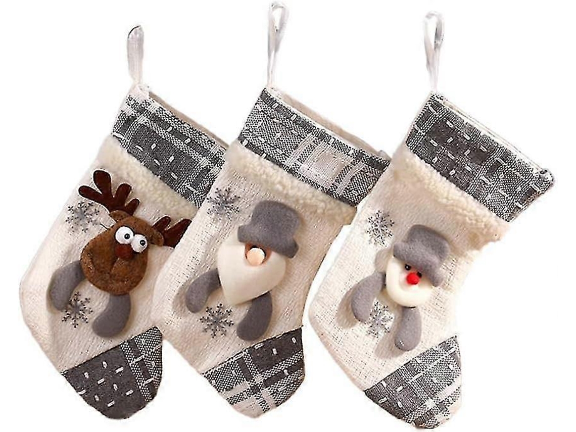 Meias De Natal Para A Família Mini Enfeites De Natal Pendurados Para As Crianças Em Casa, Duráveis ​​​​​​e Fáceis De Instalar. Loja Olysi