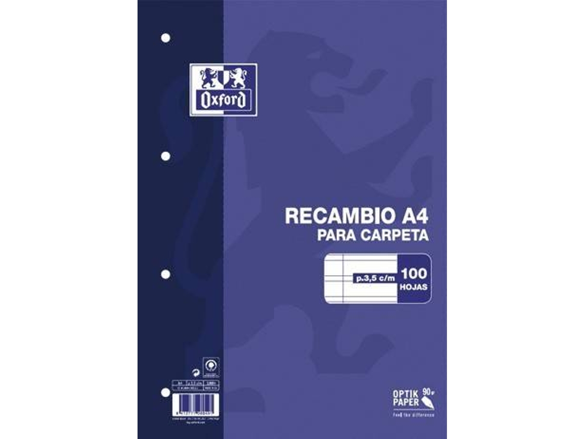 Recarga de Folhas OXFORD 339100000000