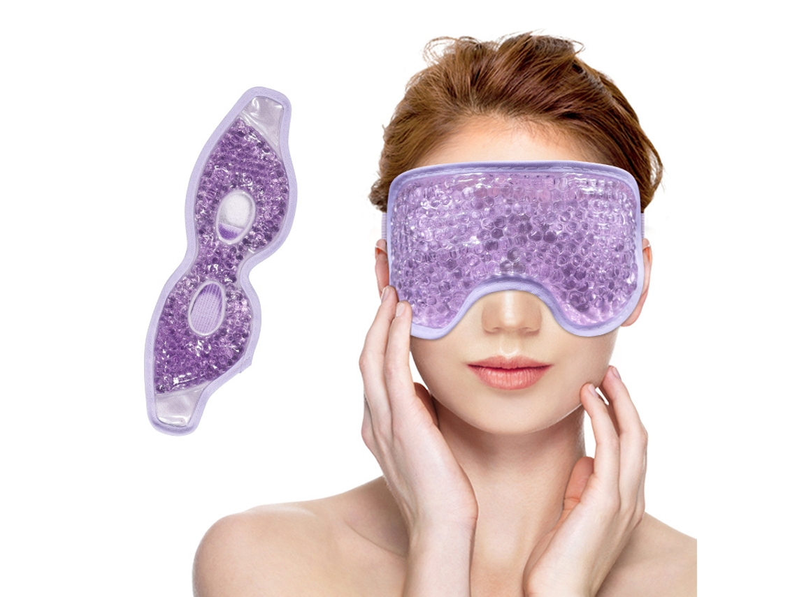 Conjunto de 2 Máscaras de Olhos Reutilizáveis com Gel Refrescante para Dormir AQUAFORGE
