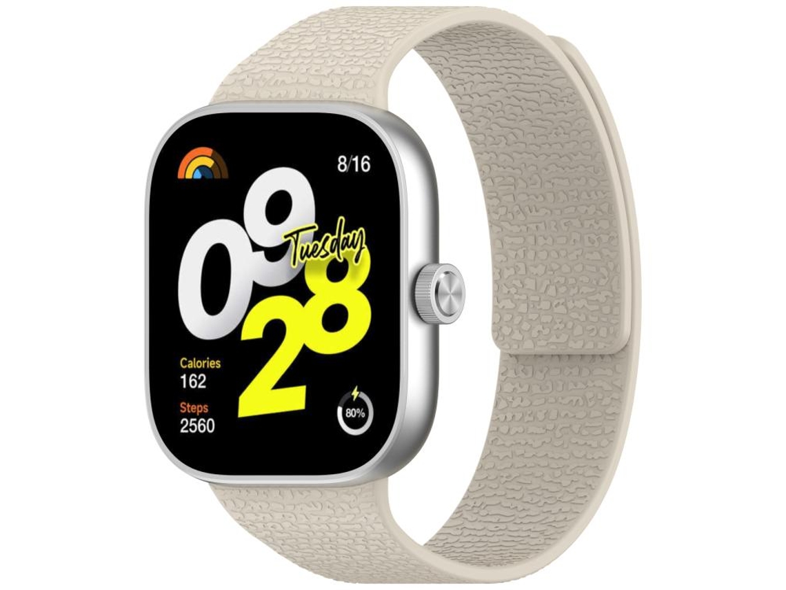 Bracelete para Xiaomi Band 9 Pro / 8 Pro Silicone Macio Magnético Textura de Lichia Plugue de Metal Starlight XIAOMOYU