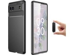 Capa + Suporte Magnético Google Pixel 6A Rugged Carbon Preto