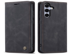Capa Flip Samsung Galaxy A17 Compatibilidade Suporte Magnético Pu Tpu Preto