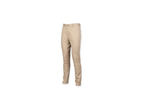 Calças de Homem FRONT ROW Chino Stretch Cinzento (L)