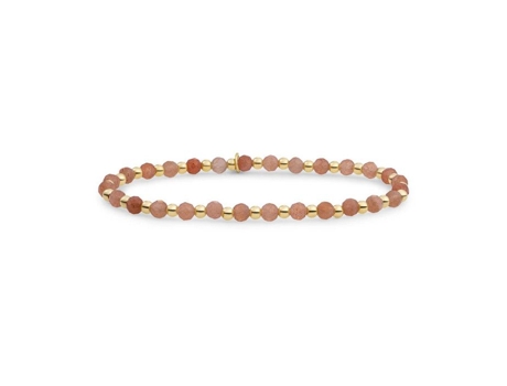 Bracelete De Pérolas Com Pedra Do Sol Sbg Gem58 3mm Mix Sparkling