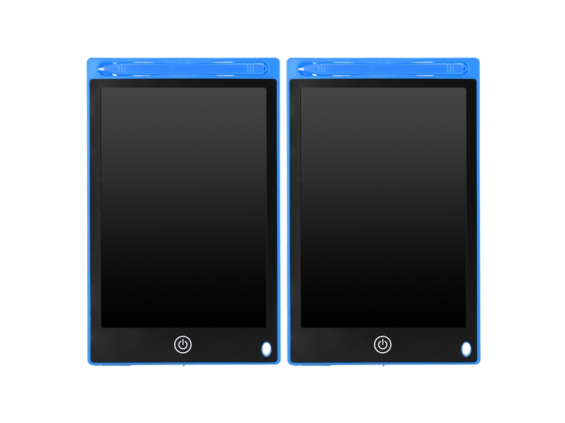 2pcs Tábua De Escrita Lcd De 8.5 Polegadas Para Crianças Desenho Bloco Eletrônico Família Escola Azul