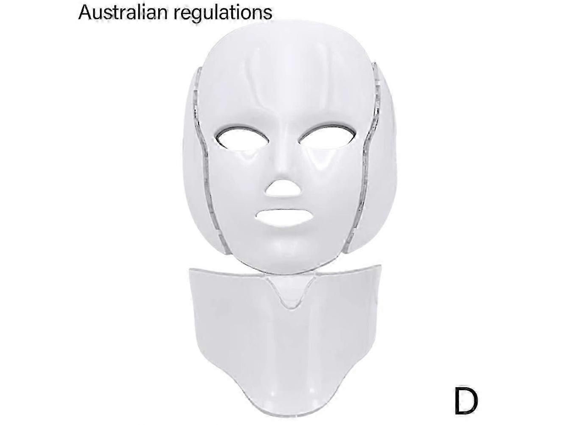 Máscara Facial De Led Com 26-27 Leds Para Terapia De Luz, Máscara Fotônica Com Tratamento Em 7 Cores, Luz Azul E Vermelha.