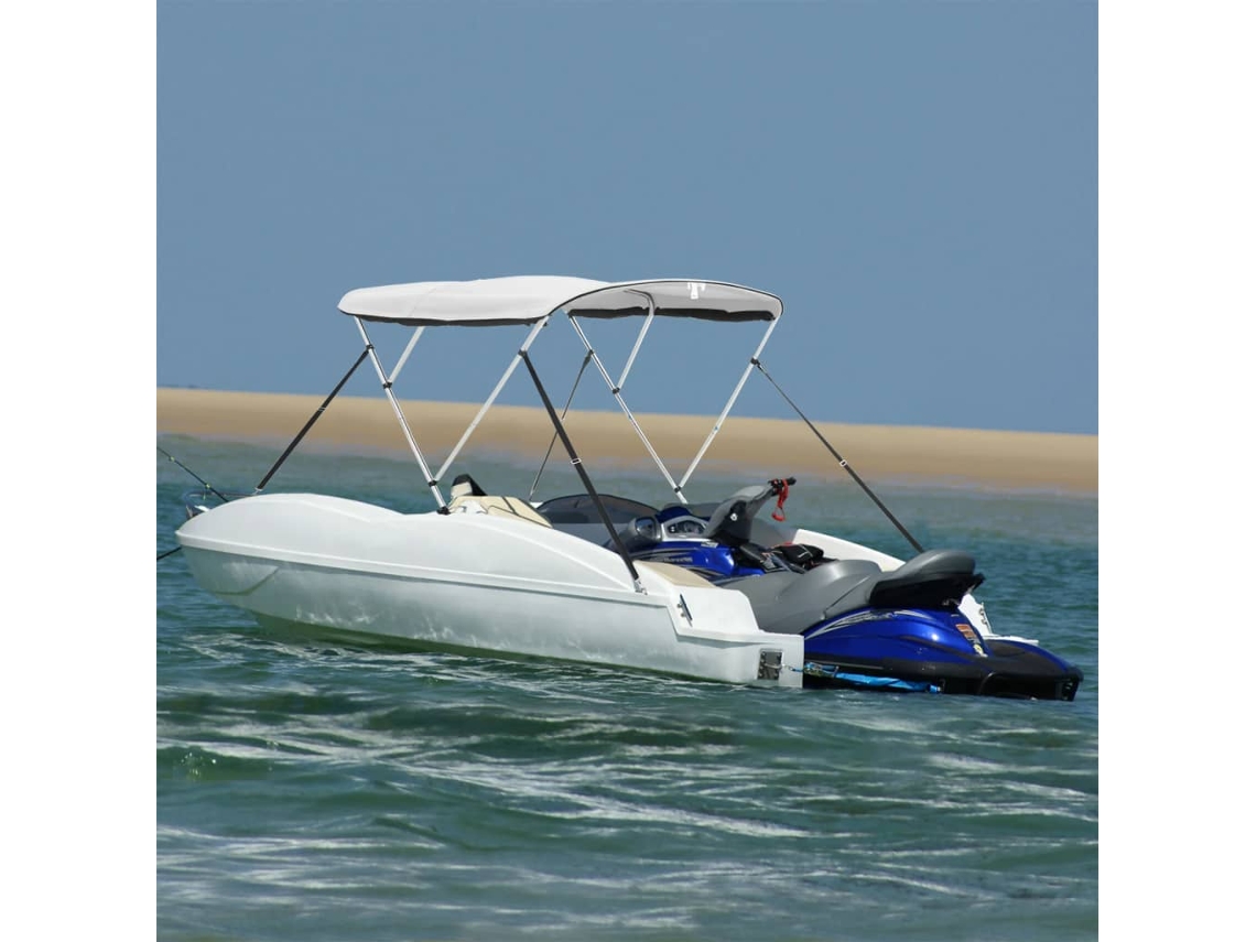Vidaxl Toldo 3 Arcos Bimini Paredes Malha Laterais 183x(185-198)x137cm
