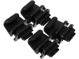 Conjunto De 4 Ganchos Plástico, Ideais Para Cortina Da Porta Traseira, Fácil Instalação, Na Cor Preta E Com Estilo De