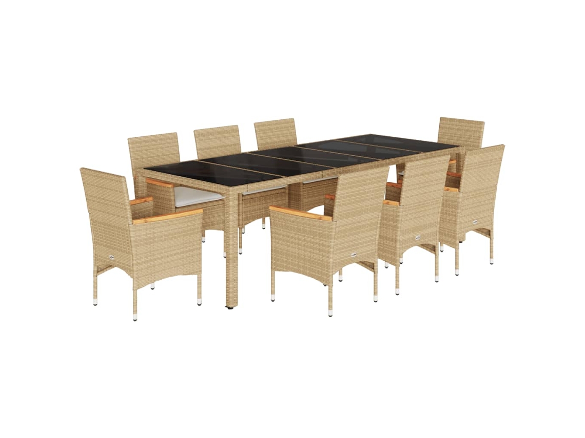 Garden Dining Set, Garden Dining Sets Vidaxl Bege Rattan / Vime (n/a)