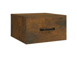 Wall-mounted Bedside Cabinet, Wall-mounted Bedside Cabinets Vidaxl Marrom Madeira Processada (n/a)