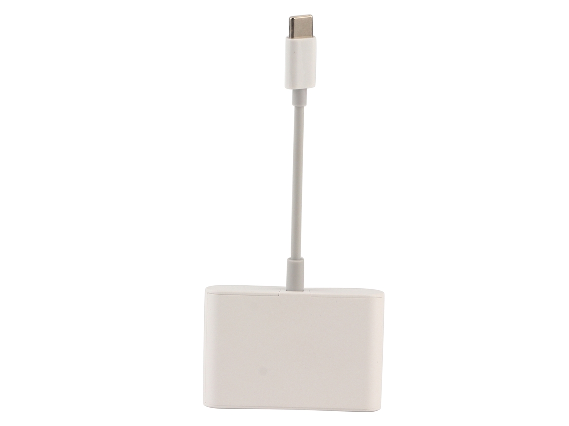 Adaptador De Leitor De Cartões Lê Cartões Cf/sd/tf Conecta-se A Telefones E Computadores