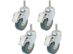 Pino Roscado M10x30mm, Volante Universal de Freio de 3 Polegadas e 360 Graus, 4 Peças CHABERLU