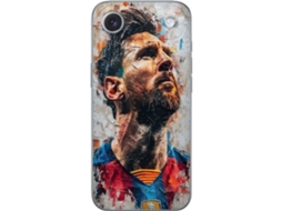 Capa Para Celular Compatível Com Apple Iphone Air. Retrato Artístico De Lionel Messi Com Cores Vibrantes E Estilo Detalhado.