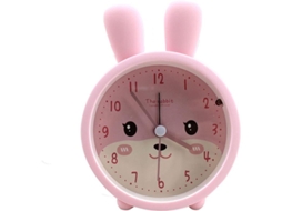 2026-reloj Despertador Animalito Silencioso Con Luz Nocturna Para Niños Conejo Azul